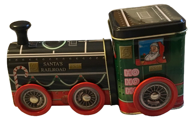 Tin Vintage Tin Box Company Design Santa's Railroad HO HO HO Delivery Train Truck Collectible Gift Idea {{ JAMsCraftCloset }}