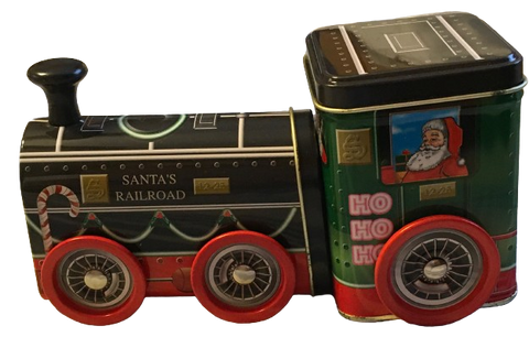 Tin Vintage Tin Box Company Design Santa's Railroad HO HO HO Delivery Train Truck Collectible Gift Idea {{ JAMsCraftCloset }}