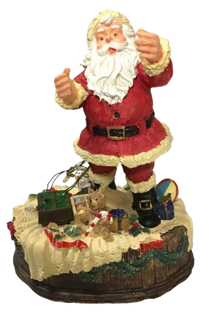 Shelf Sitters SANTA REACHING OUT WITH TOYS AND LIGHTS Resin Vintage Holiday Decoration Christmas Decor Gift Idea Discontinued {{ JAMsCraftCloset }}
