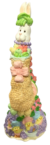 Vintage Easter Tower Bunny 3 Shelf Sitter Very Detailed Discontinued Collectible Gift Idea Home Decor From Eckerds Before 2007 - JAMsCraftCloset
