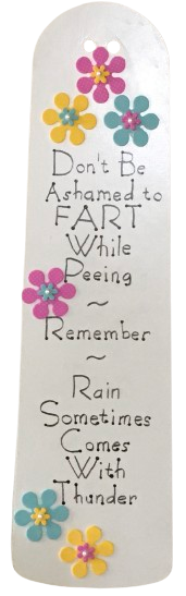 FAN BLADE Wall Art DON'T BE ASHAMED TO FART WHILE PEEING Upcycled Repurposed Ceiling Fan Blade Wall Art Hand Painted Bathroom Decor Handmade Home Decor Unique Gift {{ JAMsCraftCloset }}