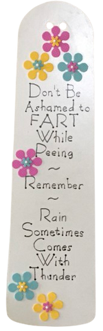 FAN BLADE Wall Art DON'T BE ASHAMED TO FART WHILE PEEING Upcycled Repurposed Ceiling Fan Blade Wall Art Hand Painted Bathroom Decor Handmade Home Decor Unique Gift {{ JAMsCraftCloset }}