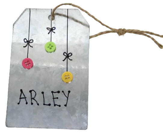 BUTTON ORNAMENTS Galvanized Tin Metal Christmas Tree Ornament Gift Handmade Holiday Decor Unique Personalized Ornament Stocking Stuffer {{ JAMsCraftCloset }}