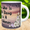 MUG Coffee Full Wrap Sublimation Funny Digital Graphic Design Download A WOMAN WHO IS OK WITH BEING ALONE SVG-PNG Crafters Delight {{ JAMsCraftCloset }}