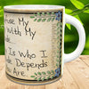 MUG Coffee Full Wrap Sublimation Funny Digital Graphic Design Download DONT CONFUSE MY PERSONALITY WITH MY ATTITUDE SVG-PNG Crafters Delight {{ JAMsCraftCloset }}