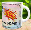 MUG Coffee Full Wrap Sublimation Funny Digital Graphic Design Download I AM FRAGILE NOT LIKE A FLOWER SVG-PNG Crafters Delight {{ JAMsCraftCloset }}