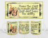 MUG Coffee Full Wrap Sublimation Funny Digital Graphic Design Download I HAVE THE RIGHT TO REMAIN SILENT SVG-PNG Crafters Delight {{ JAMsCraftCloset }}