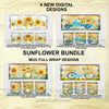 BUNDLE SUNFLOWERS MUG Graphic Design Positive Saying Kitchen Decor Downloads SVG PNG JPEG Files Sublimation Design Crafters Delight {{ JAMsCraftCloset }}