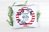 ROUND Digital Graphic Design PATRIOTIC HAPPY 4TH - DESIGN PNG-JPEG-PDF-SVG-Decoupage-Sublimation Design Graphic Country Farmhouse Home Decor HOLIDAY Decor Gift Crafters Delight - JAMsCraftCloset