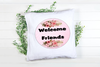 ROUND Digital Graphic Design WELCOME FRIENDS Sublimation PNG SVG Lake House Sign Farmhouse Country Home Cabin KITCHEN Wall Art Decor Wreath Design Gift Crafters Delight HAPPY CRAFTING {{ JAMsCraftCloset }}
