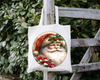 ROUND Digital Graphic Design  SANTA FACE HOLLY POINSETTIAS - CHRISTMAS DESIGN PNG-JPEG-PDF-SVG-Decoupage-Sublimation Design Graphic Country Farmhouse Home Decor HOLIDAY Decor Gift Crafters Delight - JAMsCraftCloset