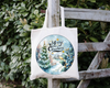 ROUND Digital Graphic Design  WINTER BLUE SCENE- MERRY CHRISTMAS - CHRISTMAS DESIGN PNG-JPEG-PDF-SVG-Decoupage-Sublimation Design Graphic Country Farmhouse Home Decor HOLIDAY Decor Gift Crafters Delight - JAMsCraftCloset