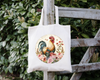 ROUND Digital Graphic Design ROOSTER WITH PINK ROSES Sublimation PNG SVG Lake House Sign Farmhouse Country Home Cabin KITCHEN Wall Art Decor Wreath Design Gift Crafters Delight HAPPY CRAFTING {{ JAMsCraftCloset }}