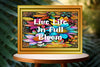 TUMBLER Full Wrap Sublimation Digital Graphic Design Vibrant Floral 2 Faith Design Download LIVE LIFE IN FULL BLOOM SVG-PNG Patio Porch Decor Gift Picnic Crafters Delight {{ JAMsCraftCloset }}