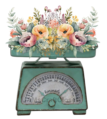 DIGITAL GRAPHIC DESIGN-Country-Floral-Vintage AQUA SCALES Spring Flowers-Sublimation-Download-Digital Print-Clipart-PNG-SVG-JPEG-Crafters Delight-Digital Art {{ JAMsCraftCloset }}