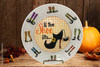Round Glass Plate Reverse Decoupaged Halloween Holiday IF THE SHOE FITS Farmhouse Country Shelf Sitter Handmade Gift Idea  - JAMsCraftCloset