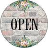 ROUND Digital Graphic Design OPEN Sublimation PNG SVG Door Sign Wall Art Wreath Design Entrance Design Crafters Delight HAPPY CRAFTING {{ JAMsCraftCloset }}