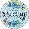 ROUND Digital Graphic Design WELCOME 4 - BUTTERFLY Sublimation PNG SVG Door Sign Wall Art Wreath Design Entrance Design Crafters Delight HAPPY CRAFTING {{ JAMsCraftCloset }}
