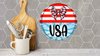 ROUND Digital Graphic Design USA Sublimation PNG SVG Lake House Sign Farmhouse Country Home Cabin PATRIOTIC Wall Art Wreath Design Gift Crafters Delight HAPPY CRAFTING {{ JAMsCraftCloset }}