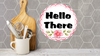 ROUND Digital Graphic Design HELLO THERE Sublimation PNG SVG Lake House Sign Farmhouse Country Home Cabin Workshop Man Cave Wall Art Wreath Design Gift Crafters Delight HAPPY CRAFTING {{ JAMsCraftCloset }}