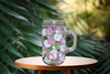 Mugs Mason Jar Hand Painted HAPPY DOTS Green Blue Lilac Drinkware Barware Kitchen Decor Summer Gift Idea Unique One of a Kind {{ JAMsCraftCloset }}