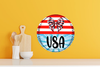ROUND Digital Graphic Design USA Sublimation PNG SVG Lake House Sign Farmhouse Country Home Cabin PATRIOTIC Wall Art Wreath Design Gift Crafters Delight HAPPY CRAFTING {{ JAMsCraftCloset }}