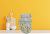 Mugs Mason Jar Drinking Jar Hand Painted Floral Aqua Yellow Purple Pink Blue Golden Harvest Unique Gift Idea {{ JAMsCraftCloset }}
