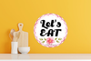ROUND Digital Graphic Design LET'S EAT Sublimation PNG SVG Lake House Sign Farmhouse Country Home Cabin KITCHEN Wall Art Decor Wreath Design Gift Crafters Delight HAPPY CRAFTING {{ JAMsCraftCloset }}