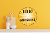 ROUND Digital Graphic Design HELLO SUNSHINE Sublimation PNG SVG Lake House Sign Farmhouse Country Home Cabin Workshop Man Cave Wall Art Wreath Design Gift Crafters Delight HAPPY CRAFTING {{ JAMsCraftCloset }}