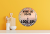 ROUND Digital Graphic Design WHEN IN DOUBT LOOK UP Sublimation PNG SVG Lake House Sign Farmhouse Country Home Cabin FAITH Wall Art Wreath Design Gift Crafters Delight HAPPY CRAFTING {{ JAMsCraftCloset }}