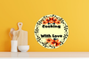 ROUND Digital Graphic Design COOKING WITH LOVE Sublimation PNG SVG Lake House Sign Farmhouse Country Home Cabin KITCHEN Wall Art Decor Wreath Design Gift Crafters Delight HAPPY CRAFTING {{ JAMsCraftCloset }}