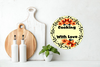 ROUND Digital Graphic Design COOKING WITH LOVE Sublimation PNG SVG Lake House Sign Farmhouse Country Home Cabin KITCHEN Wall Art Decor Wreath Design Gift Crafters Delight HAPPY CRAFTING {{ JAMsCraftCloset }}