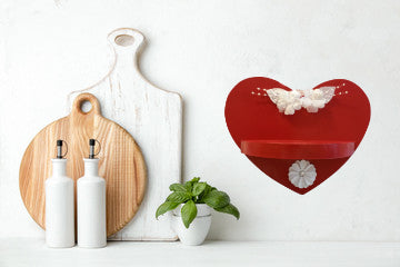 Shelf Red Heart Hand Painted White Accents Wall Art {{ JAMsCraftCloset }}