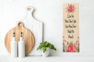 I LOVE YOU MORE THAN COFFEE Ceramic Tile Sign Wall Art Wedding Gift Home Decor {{ JAMsCraftCloset }}