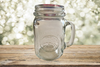 Mugs Mason Embossed One Pint Clear Glass 16 Oz. Drinking Jar Vintage Golden Harvest Unique Gift Idea SET OF 6 {{ JAMsCraftCloset }}