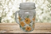 Mugs Mason Jar Drinking Jar Hand Painted Floral Aqua Yellow Purple Pink Blue Golden Harvest Unique Gift Idea {{ JAMsCraftCloset }}