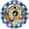 ROUND Digital Graphic Design WELCOME TO THE COOP 3 Rooster Hens Daisies Floral Wedding Gift First Home Sublimation Decoupage PNG SVG Country Farmhouse Home Kitchen Decor Wall Art Shelf Sitter Gift Crafters Delight - JAMsCraftCloset