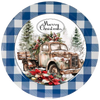 ROUND Digital Graphic Design  MERRY CHRISTMAS OLD TRUCK - CHRISTMAS DESIGN PNG-JPEG-PDF-SVG-Decoupage-Sublimation Design Graphic Country Farmhouse Home Decor HOLIDAY Decor Gift Crafters Delight - JAMsCraftCloset