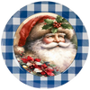 ROUND Digital Graphic Design  SANTA FACE HOLLY POINSETTIAS - CHRISTMAS DESIGN PNG-JPEG-PDF-SVG-Decoupage-Sublimation Design Graphic Country Farmhouse Home Decor HOLIDAY Decor Gift Crafters Delight - JAMsCraftCloset