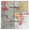 NAPKIN 33 WORLD MAP Decoupage Craft Supplies Paper Crafts Card Making Journaling Mixed Medium Crafters Delight - JAMsCraftCloset