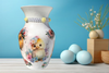 Glass VASE Decoupaged EASTER CHICKS Holiday Decor Wedding Decor Shelf Sitter Vase Shabby Chic Victorian BoHo Decor Gift Idea - JAMsCraftCloset