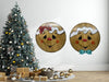 GINGERBREAD FACE Wall Art BOY Hand Painted 12 Inch Round Wood Bling and Glitter Kitchen Decor Holiday Christmas Decor Gift HAPPY SHOPPING {{ JAMsCraftCloset }}