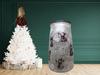 Glass VASE Decoupaged CHRISTMAS SNOWMEN POINSETIAS Shelf Sitter Country Farmhouse Shabby Chic Victorian BoHo Decor Holiday Decor Gift Idea - JAMsCraftCloset