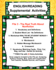 English Teacher Resource 3 THE REAL TRUTH ABOUT NONFICTION Supplemental Vocabulary Activities-Analyzing-Authors Purpose-Bias-Claim and Counterclaim-Text Features-Reliable Sources-Purpose-FREE Activities Included {{ JAMsCraftCloset }}