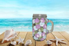 Mugs Mason Jar Hand Painted HAPPY DOTS Green Blue Lilac Drinkware Barware Kitchen Decor Summer Gift Idea Unique One of a Kind {{ JAMsCraftCloset }}