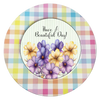 ROUND Digital Graphic Design HAVE A BEAUTIFUL DAY Purple Yellow Floral Wedding Gift First Home Sublimation Decoupage PNG SVG Country Farmhouse Home Decor Wall Art Shelf Sitter Gift Crafters Delight - JAMsCraftCloset