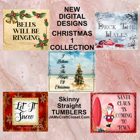 BUNDLE TUMBLER Full Wrap CHRISTMAS DESIGNS 1 Sayings Quotes Graphic Design Downloads SVG PNG JPEG Files Sublimation Vintage Design Crafters Delight {{ JAMsCraftCloset }}