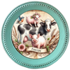 ROUND Digital Graphic Design FARM LIFE - COW PIGS BIRD Floral Wedding Gift First Home Sublimation Decoupage PNG SVG Country Farmhouse Home Kitchen Decor Wall Art Shelf Sitter Gift Crafters Delight - JAMsCraftCloset