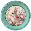 ROUND Digital Graphic Design EASTER BUNNY PINK BOW Sublimation PNG SVG Country Farmhouse Home Decor Sign Holiday Decor Wall Art Decor Wreath Design Gift Crafters Delight - JAMsCraftCloset