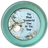 ROUND Digital Graphic Design THE MOST WONDERFUL TIME OF THE YEAR Christmas Gift First Home Sublimation PNG SVG Country Farmhouse Home Decor Wall Art Decor Gift Crafters Delight - JAMsCraftCloset